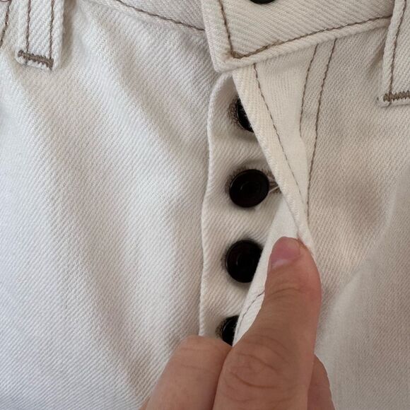 Wardrobe NYC White Jeans High Waisted Size 26 Minimalist Quiet Luxury - Picture 5 of 10